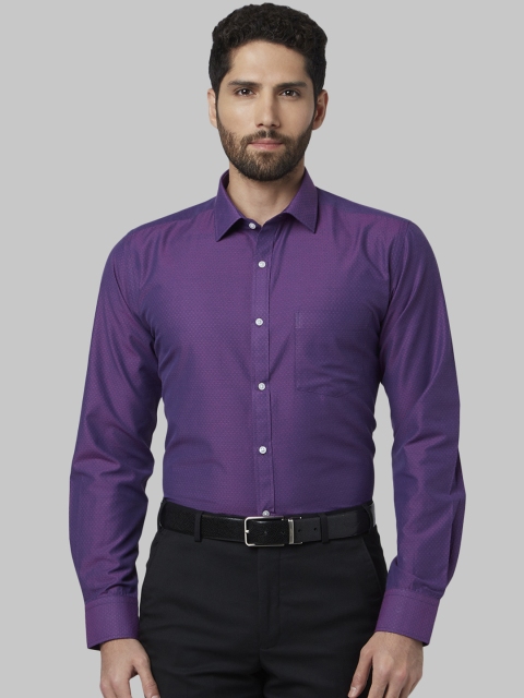 

Park Avenue Men Purple Slim Fit Self Design Formal Shirt
