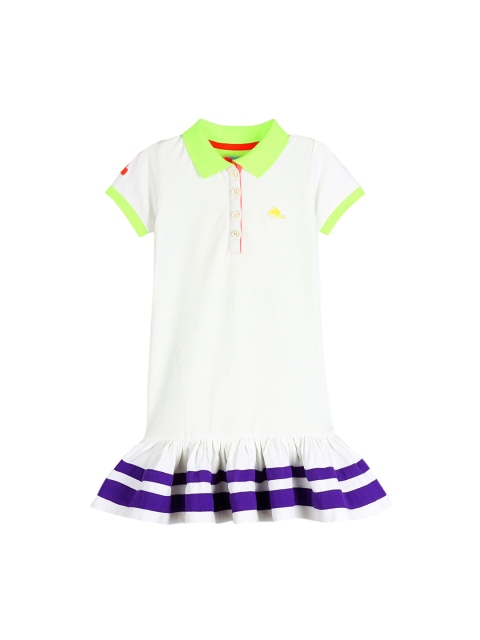 

Cherry Crumble Girls White Solid Shirt Dress