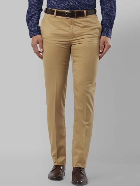

Raymond Men Khaki Slim Fit Solid Formal Trousers