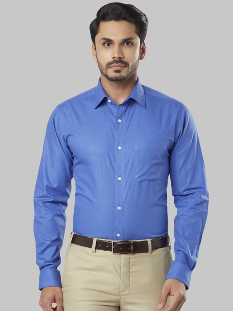 

Raymond Men Blue Slim Fit Solid Formal Shirt