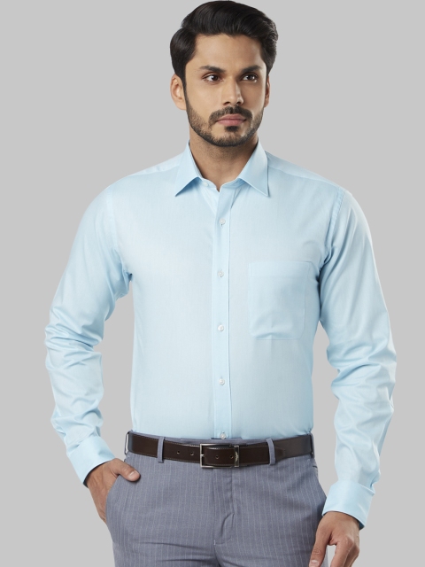 

Raymond Men Turquoise Blue Slim Fit Solid Formal Shirt