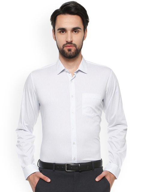 

Van Heusen Men White Slim Fit Striped Formal Shirt