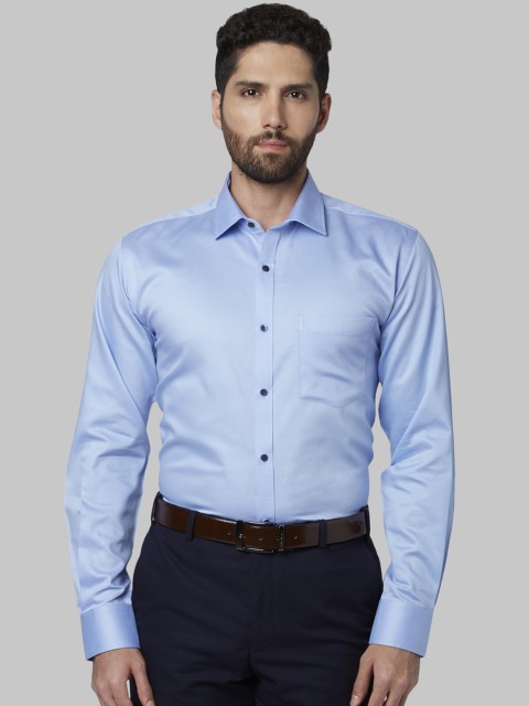 

Park Avenue Men Blue Slim Fit Self Design Formal Shirt