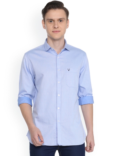 

Allen Solly Men Blue Sport Slim Fit Self Design Casual Shirt