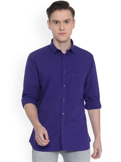 

Allen Solly Men Blue Sport Slim Fit Self Design Casual Shirt