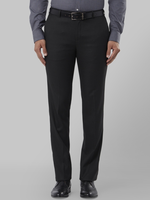 

Raymond Men Black Slim Fit Solid Formal Trousers