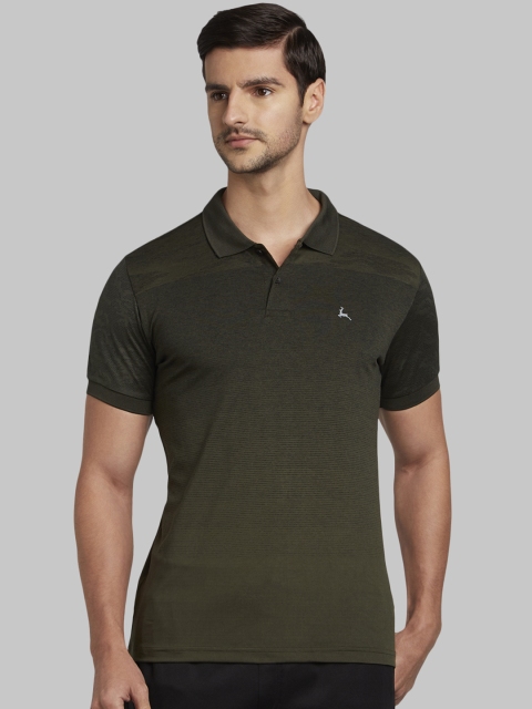 

Parx Men Green Solid Polo Collar T-shirt