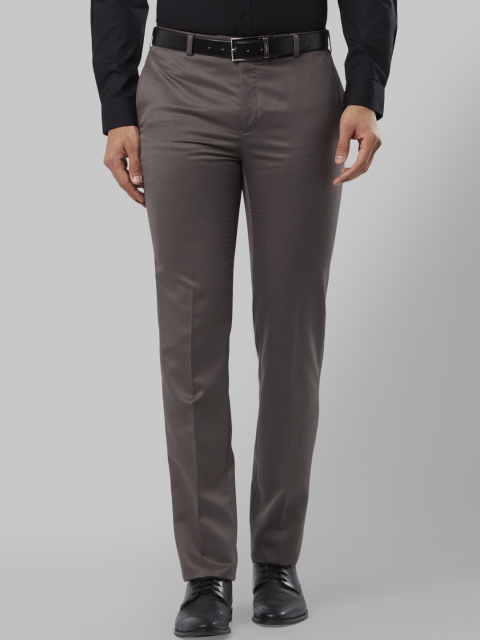 

Raymond Men Brown Slim Fit Solid Formal Trousers