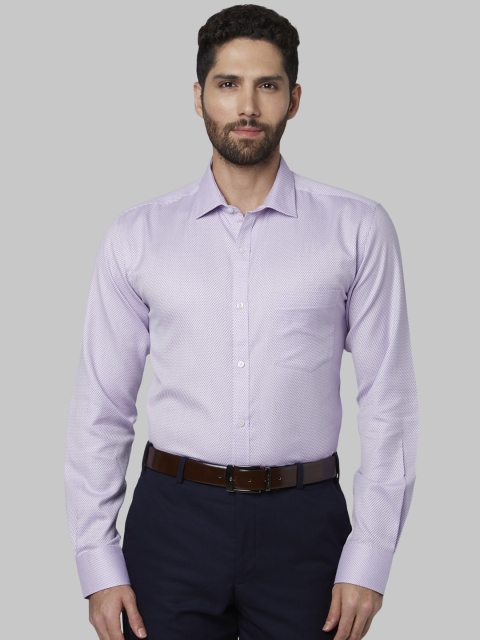

Park Avenue Men Red & Blue Slim Fit Self Design Formal Shirt
