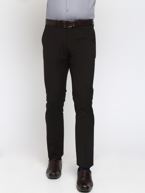

Crocodile Men Brown Slim Fit Solid Formal Trousers