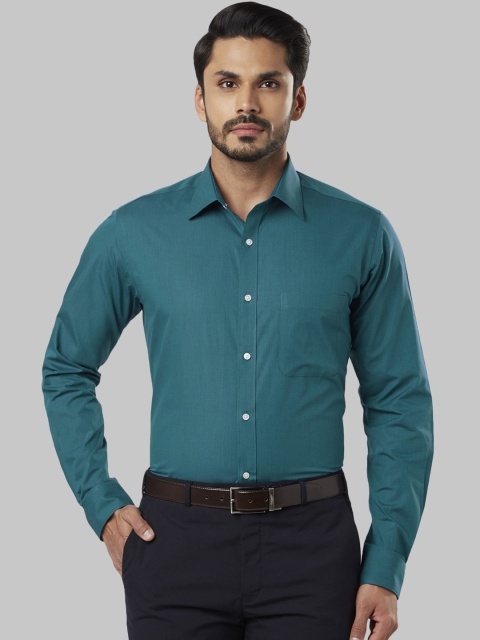 

Raymond Men Teal Green Slim Fit Solid Formal Shirt