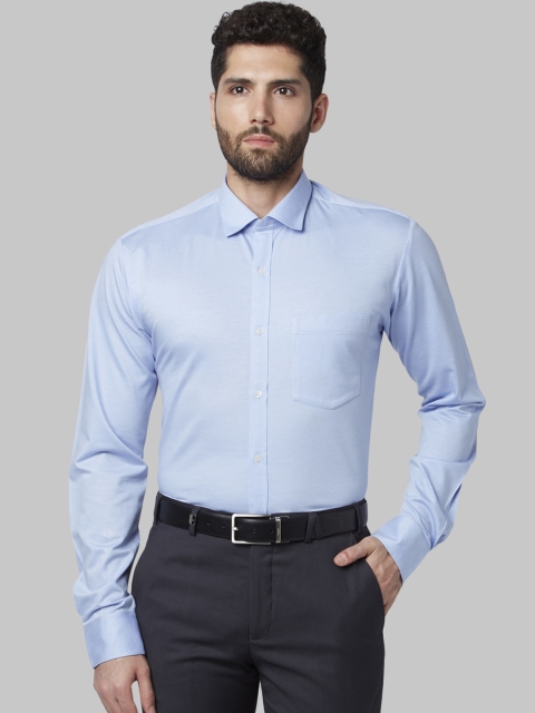 

Park Avenue Men Blue Slim Fit Self Design Formal Shirt