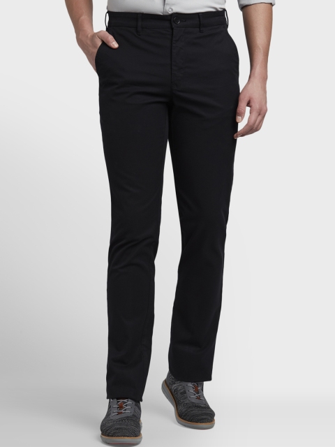 

ColorPlus Men Black Regular Fit Solid Regular Trousers