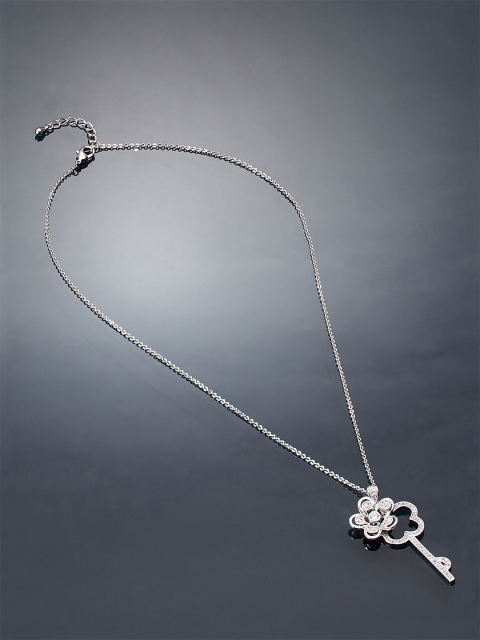 

shaze Silver-Toned Brass Rhodium-Plated Chain
