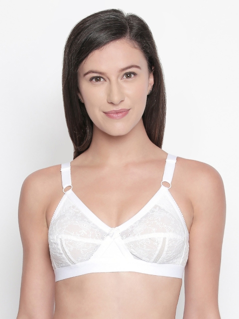 

Bodycare Pack of 2 Self Design Non-Wired Non Padded Everyday Bras E5547WWW, White