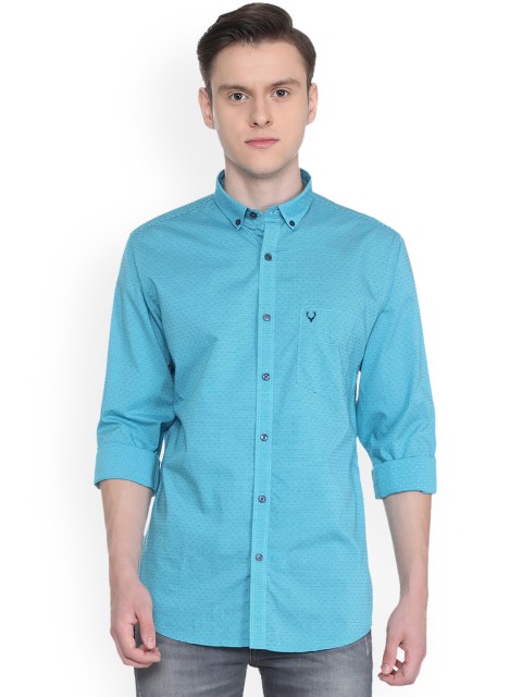 

Allen Solly Men Blue Sport Slim Fit Printed Casual Shirt