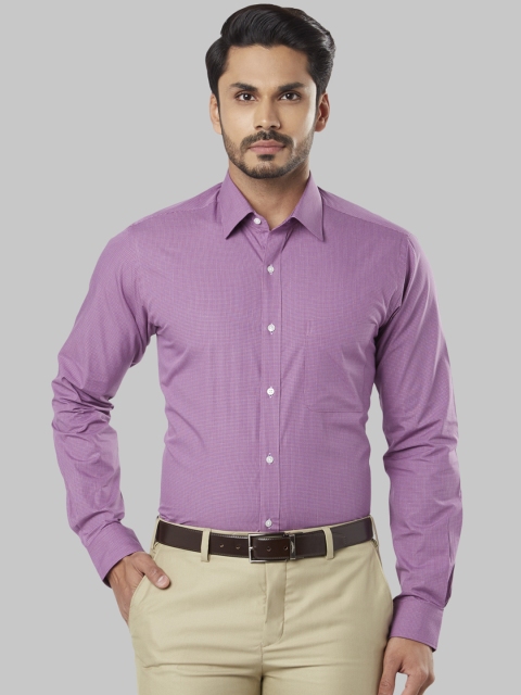 

Raymond Men Purple Slim Fit Checked Formal Shirt