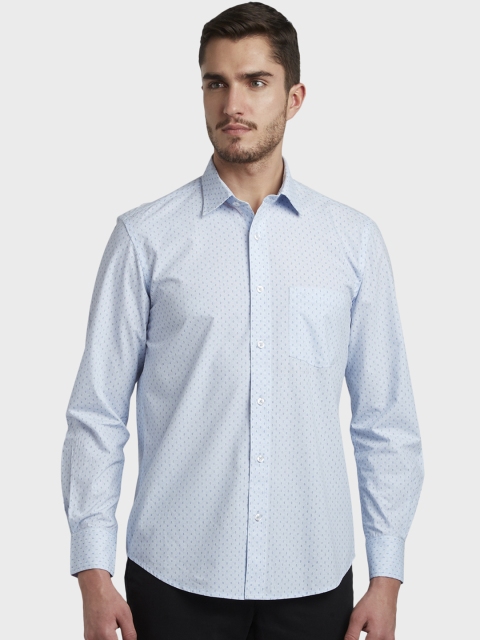 

ColorPlus Men Blue Tailored Fit Printed Casual Shirt