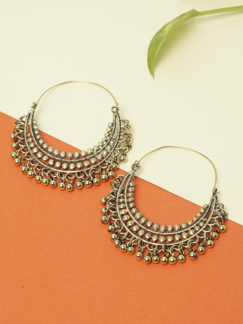 

Moedbuille Gold-Plated Crescent Shaped Hoop Earrings