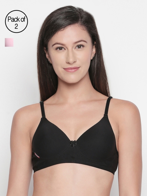 

Bodycare Set of 2 Heavily Padded Everyday Bras E6566BPI, Black