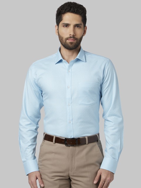 

Park Avenue Men Blue Slim Fit Self Design Formal Shirt
