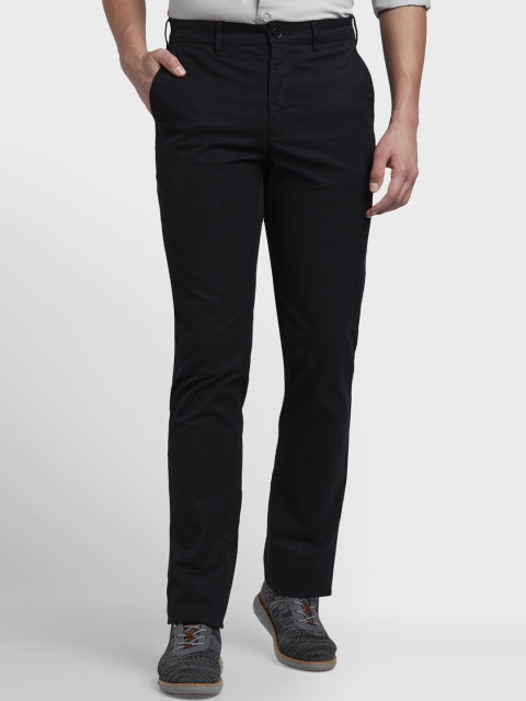 

ColorPlus Men Black Regular Fit Solid Regular Trousers