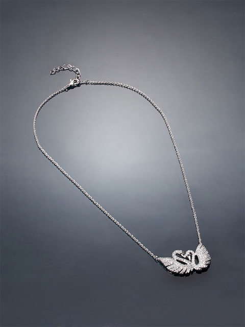 

shaze Silver-Toned Brass Rhodium-Plated Chain