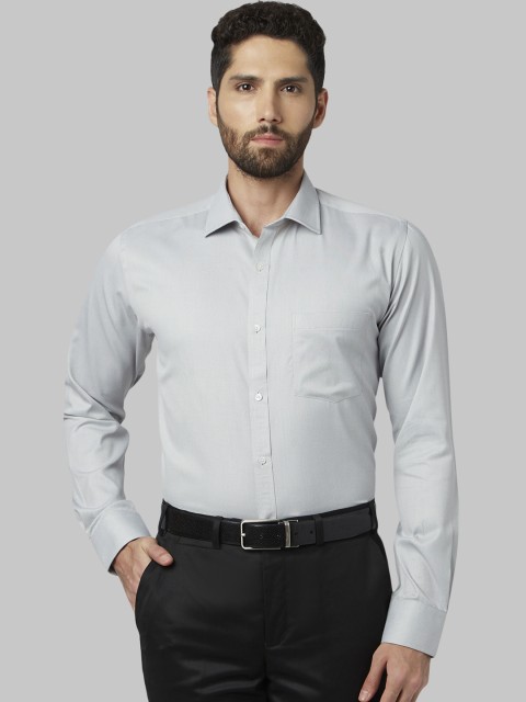 

Park Avenue Men Grey Slim Fit Self Design Formal Shirt
