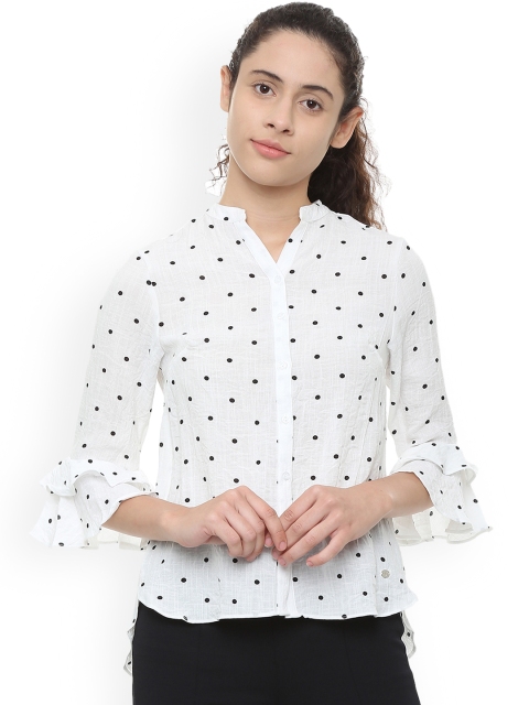 

Allen Solly Woman White Regular Fit Printed Casual Shirt