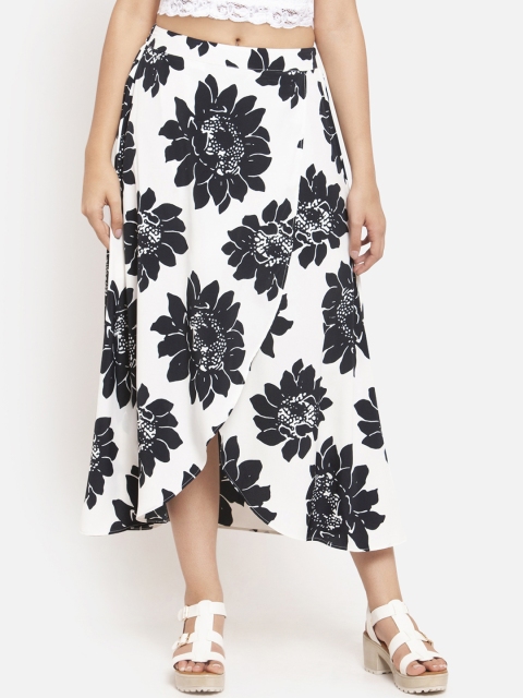 

Martini Women Black & White Floral Printed Wrap Skirt