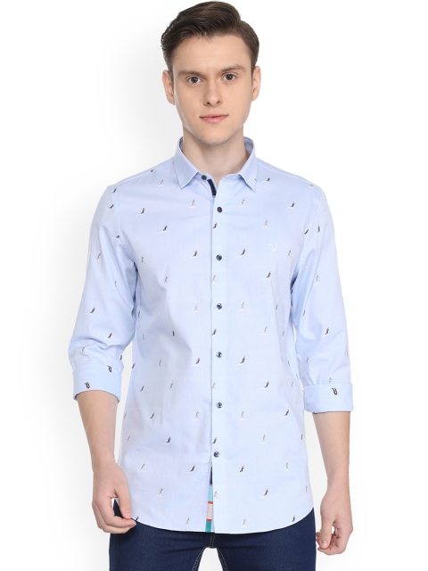 

Solly Sport Men Blue Slim Fit Printed Casual Shirt