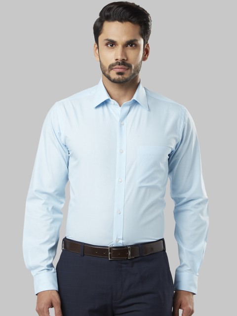 

Raymond Men Turquoise Blue Slim Fit Solid Formal Shirt