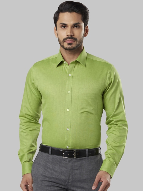 

Raymond Men Green Slim Fit Solid Formal Shirt