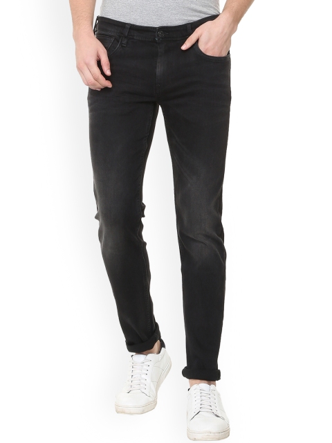 

Solly Jeans Co. Men Black Slim Fit Mid-Rise Clean Look Stretchable Jeans