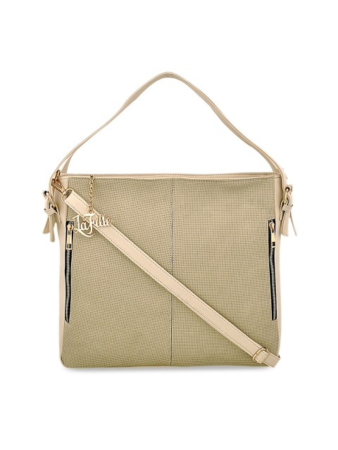 

LaFille Cream-Coloured Solid Handheld Bag
