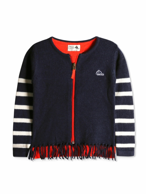 

Cherry Crumble Girls Multicoloured Striped Sweater, Multi