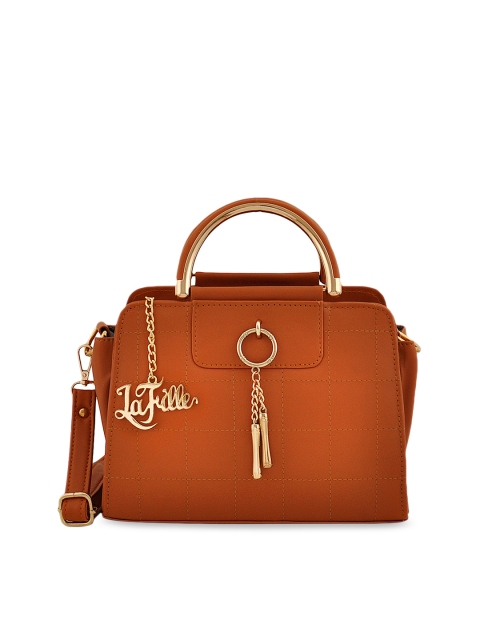 

LaFille Tan Brown Solid Handheld Bag