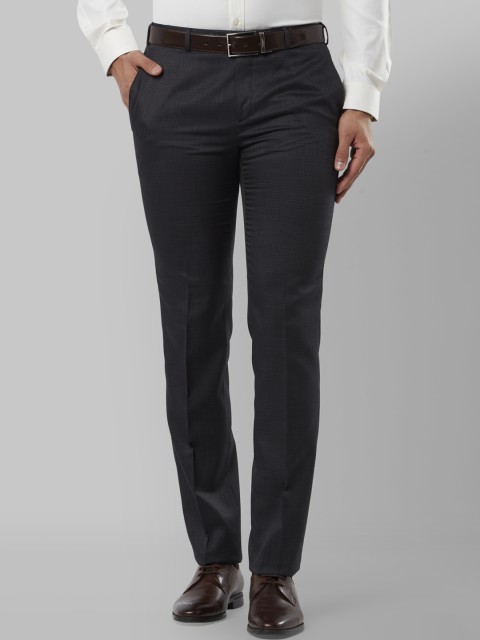 

Raymond Men Black Slim Fit Solid Formal Trousers
