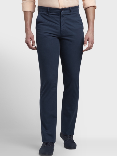 

ColorPlus Men Blue Regular Fit Solid Regular Trousers
