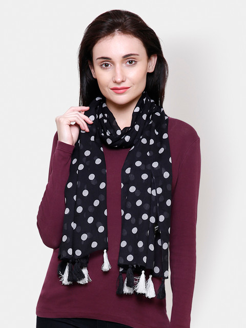 

Anekaant Women Black & White Printed Stole