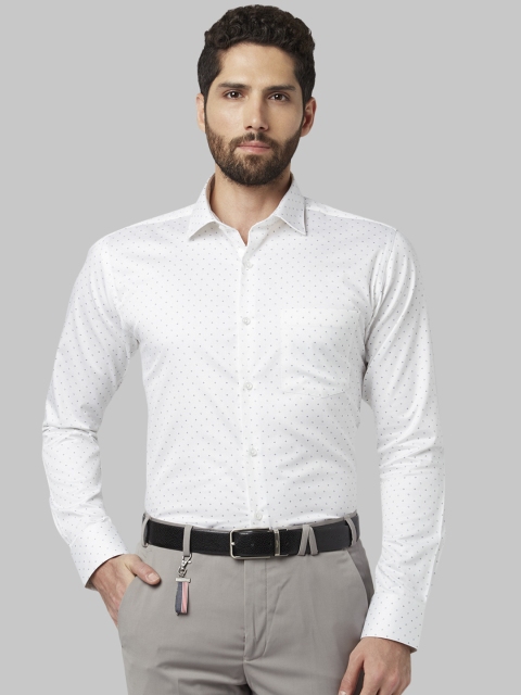 

Park Avenue Men White Slim Fit Printed Formal Shirt