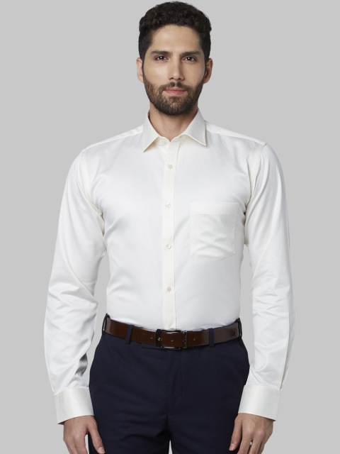 

Park Avenue Men Yellow Slim Fit Self Design Formal Shirt