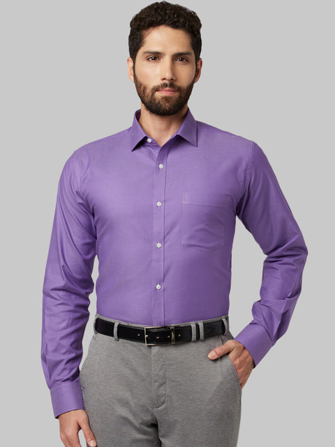 

Park Avenue Men Purple Slim Fit Self Design Formal Shirt