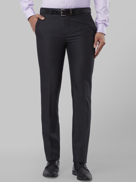 

Raymond Men Black Slim Fit Solid Formal Trousers