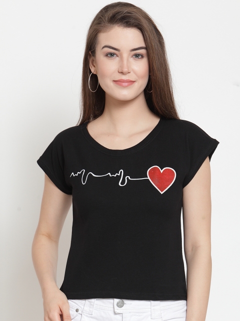 

Everlush Women Black Printed Top