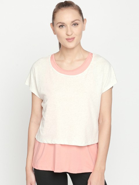 

Ajile by Pantaloons Women Off-White Solid A-Line Top