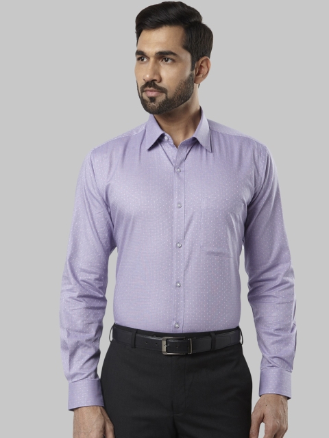 

Raymond Men Purple Regular Fit Self Design Formal Shirt