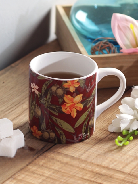 

India Circus by Krsnaa Mehta Coffee Brown Printed Ceramic Mug