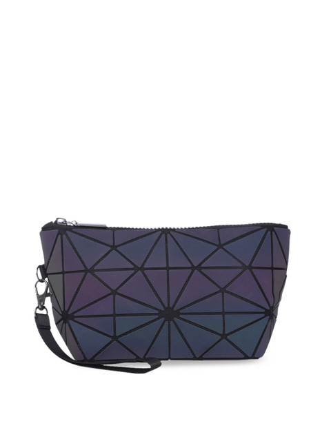 

Baomi Grey Geometric Printed Reflective Cosmetic Pouch