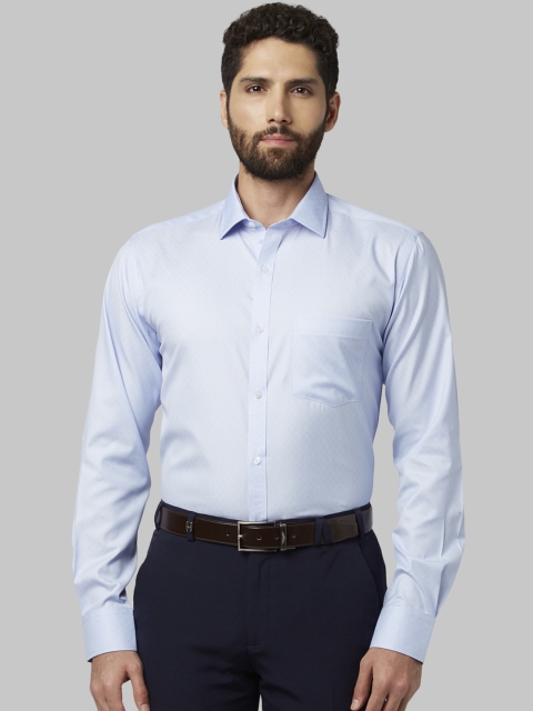 

Park Avenue Men Blue Slim Fit Self Design Formal Shirt